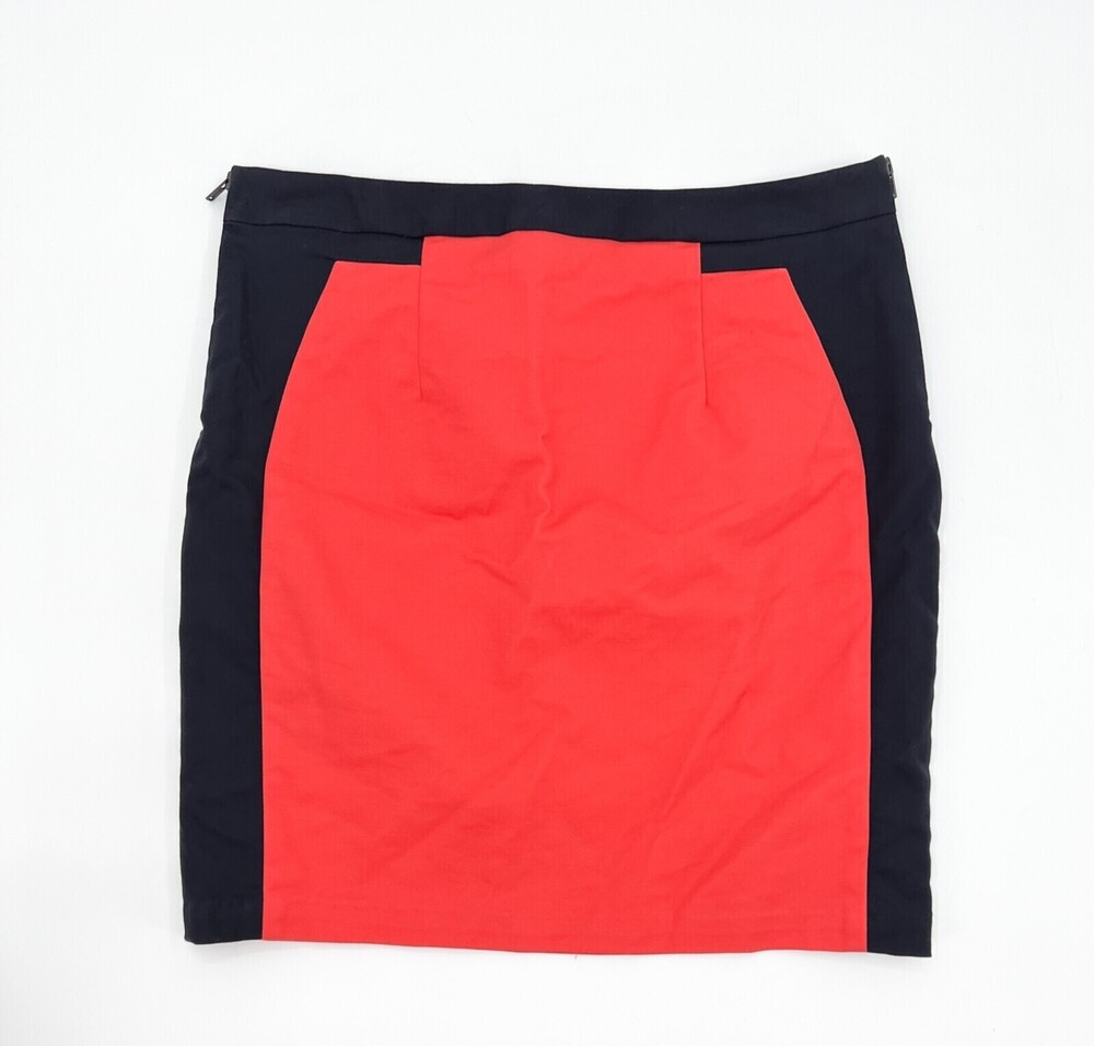 Worthington Skirt Womens 4 Petite Red Black A-Line Short Mini Work Business